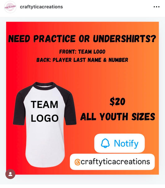 1/4 Sleeve Youth Practice Shirt